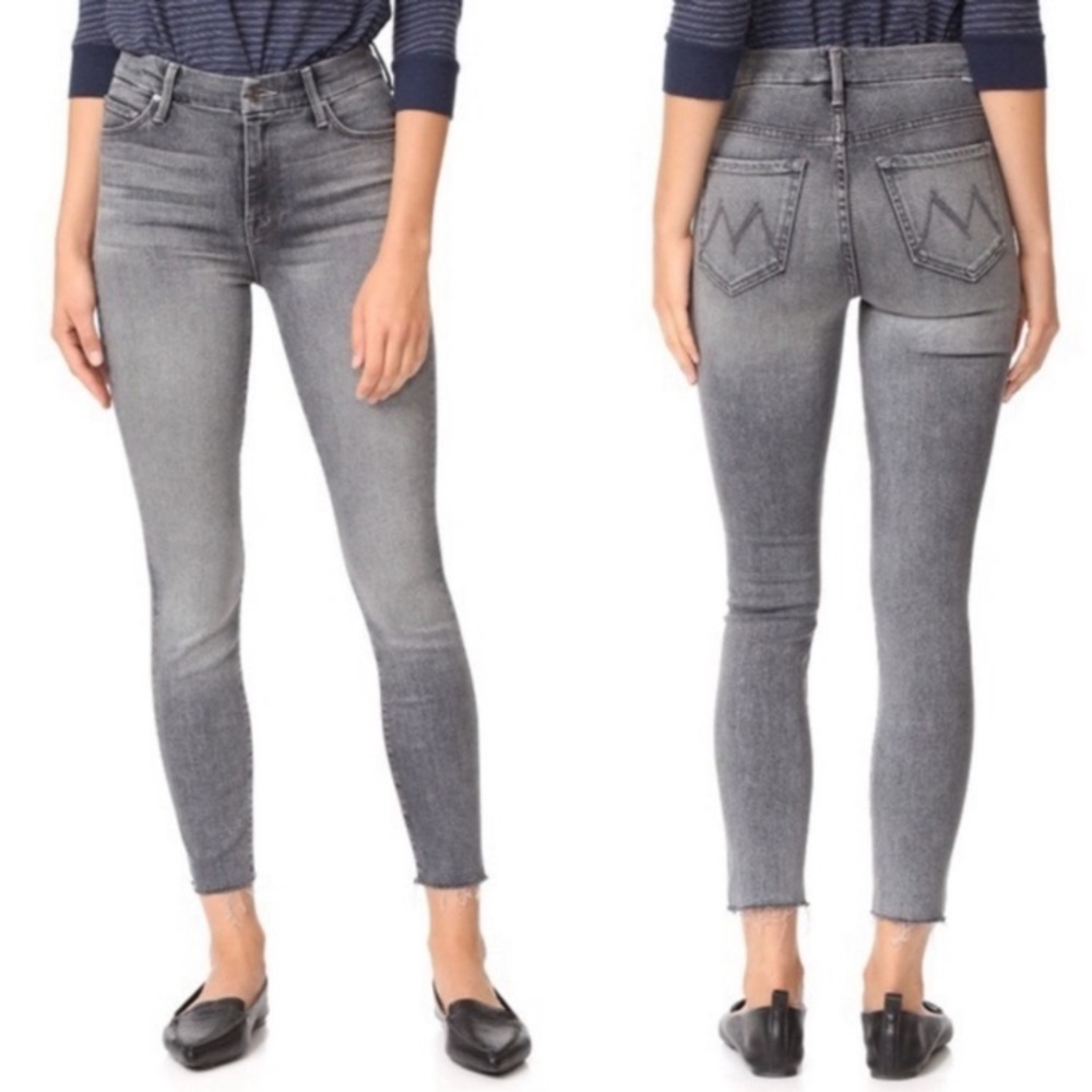 MOTHER High Waisted Looker Ankle Fray in Huntress Size 30